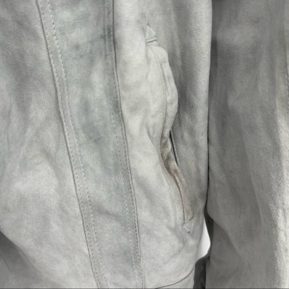 Jakett Light Blue Leather Jacket Medium - Picture 3 of 11